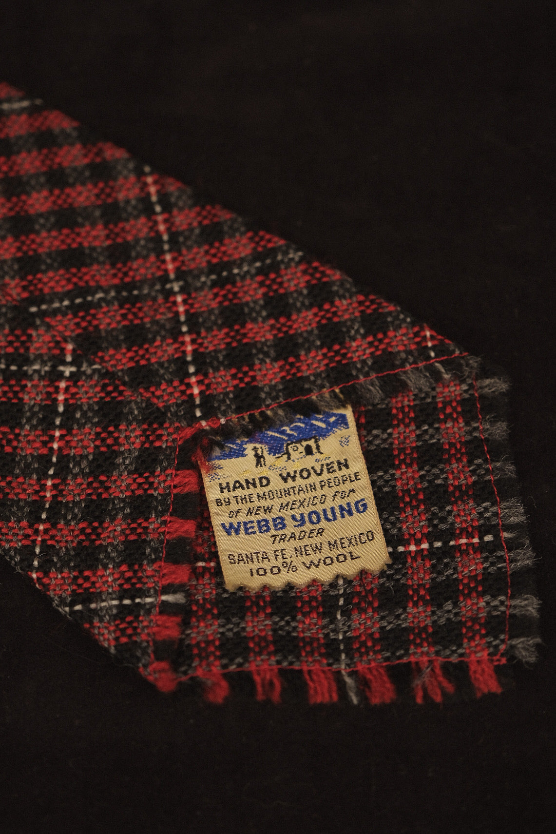 Red Micro-check Native American Tie By Webb Young