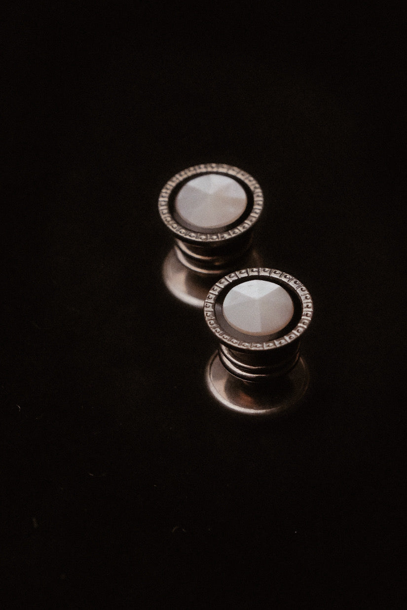 1920s Snap Cufflinks Diamond Cut