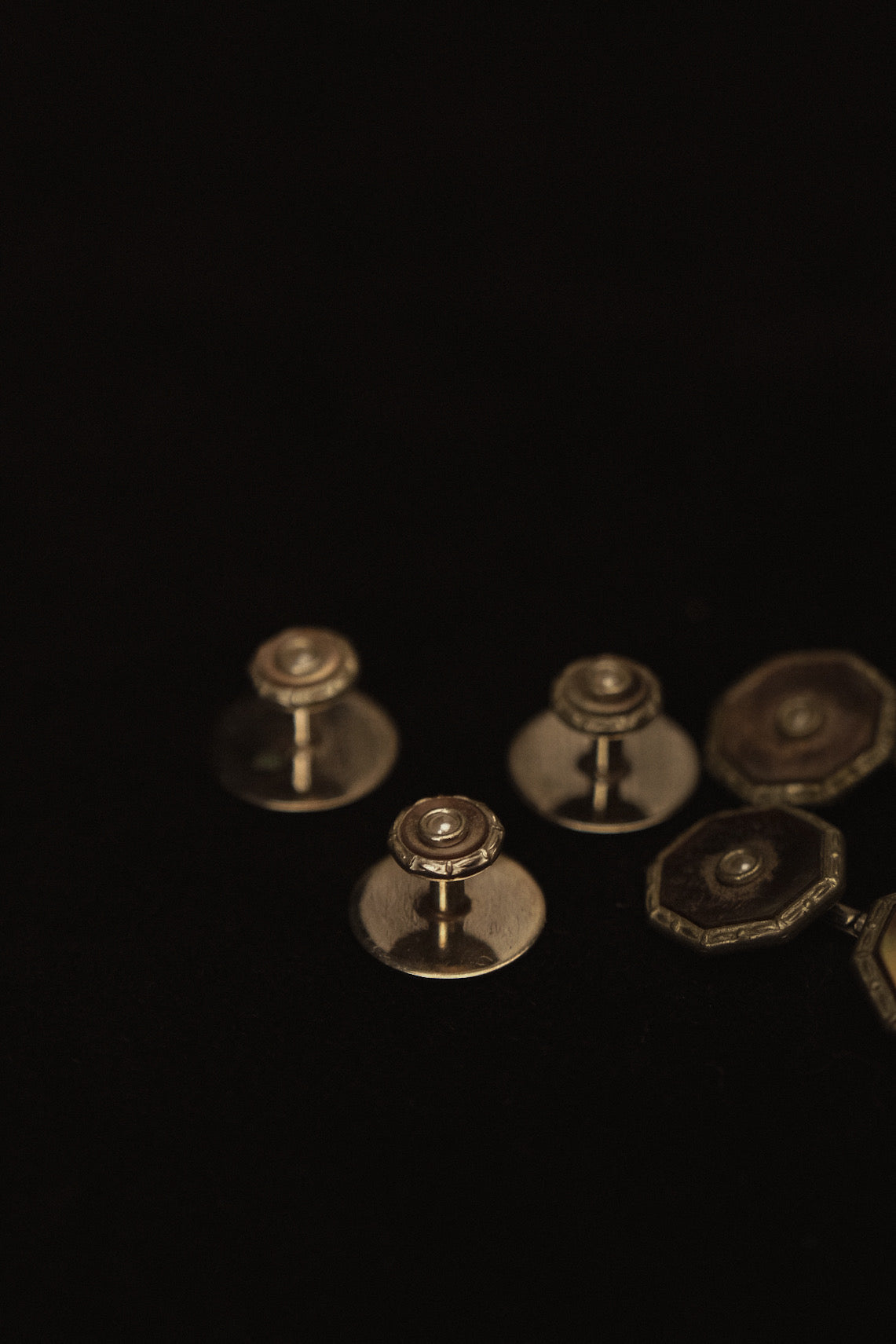 Original 1920's Abalone & Pearl Cufflinks Stud Set