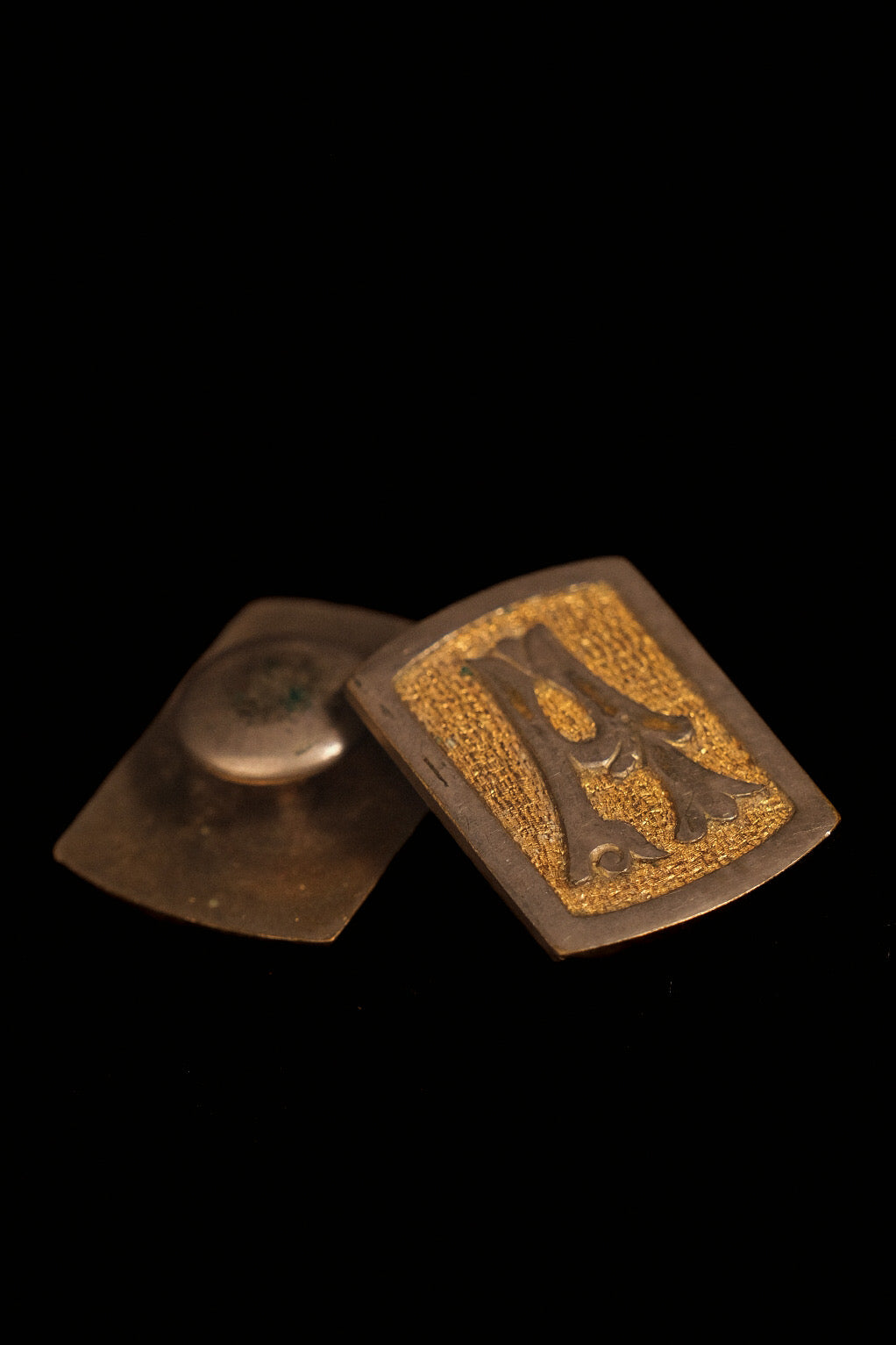 Exceptional ca 1870 Letter "A" Cufflinks