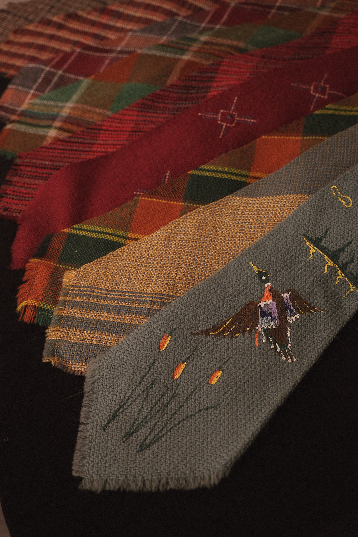 Orange & Green Plaid Native American Tie By The Chief Weavers