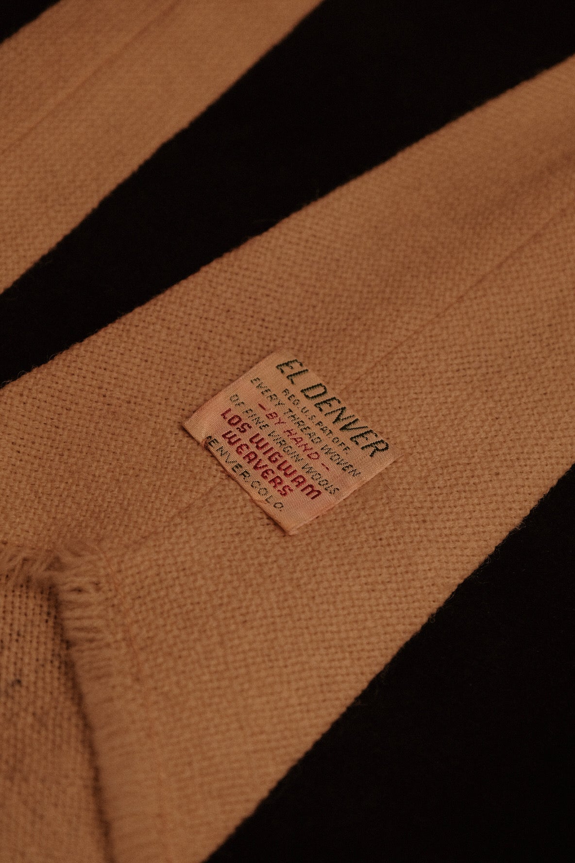 Authentic 1930s Native American Tie With Painted Horse Head By Los Wigwam Weavers