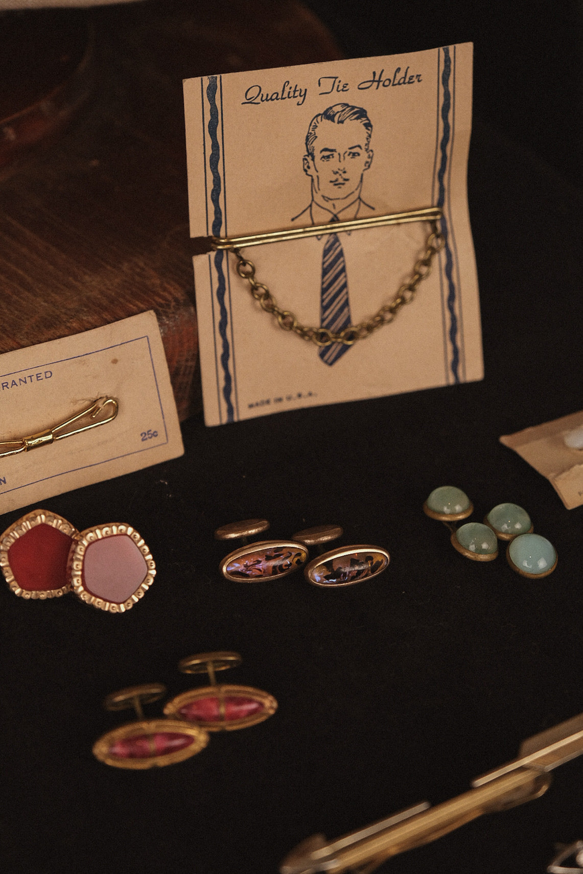 Original 1920's Tie Slide Display Card