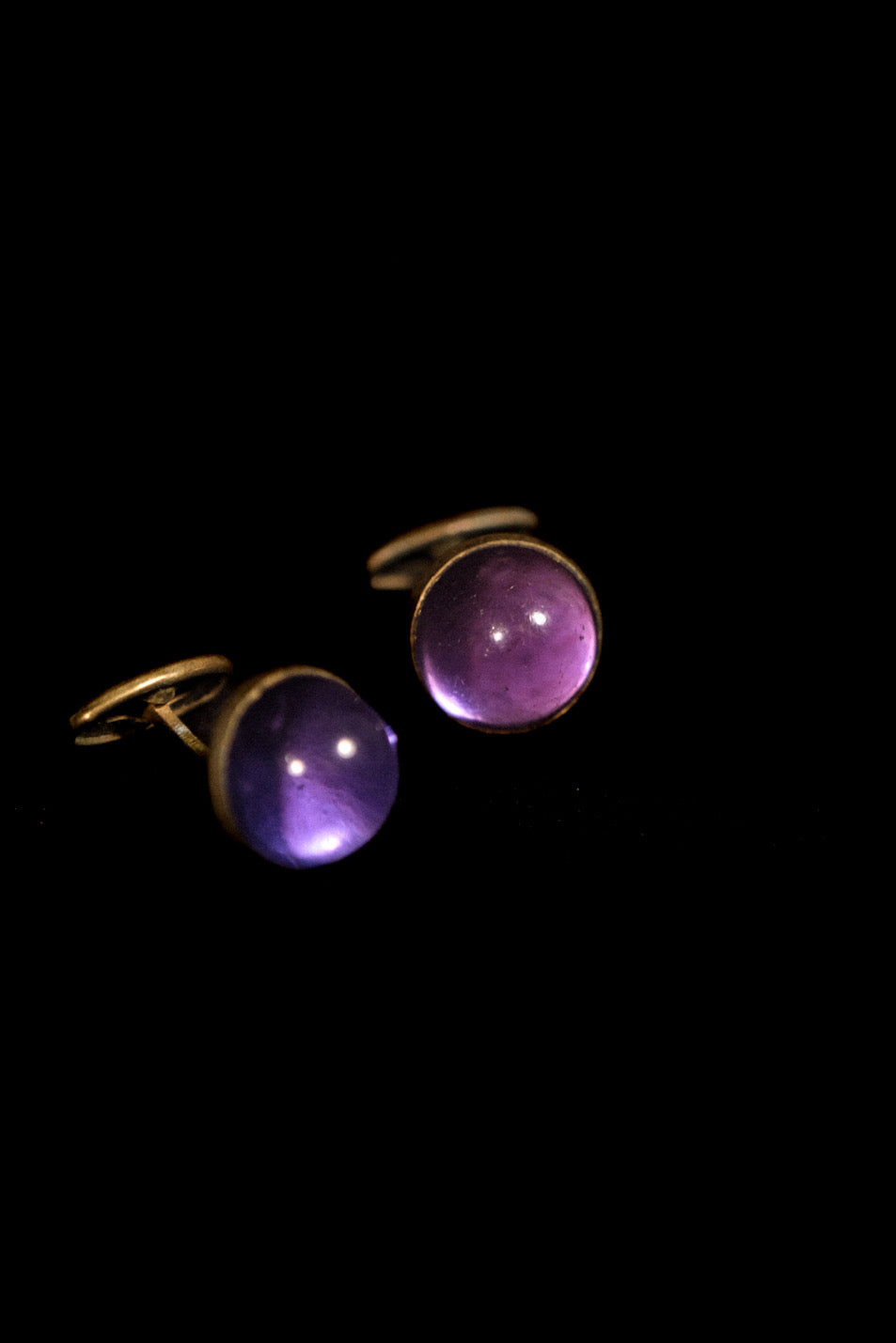 Art Deco 1920s Purple Stone Cufflinks