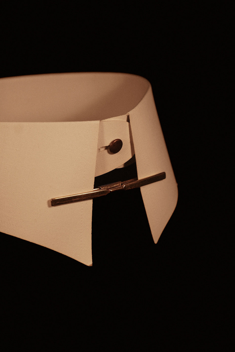 1940s Flat Front Collar Bar By Swank - Large