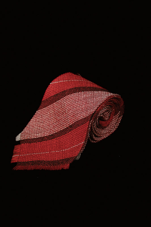 Red Striped Native American Tie By Webb Young