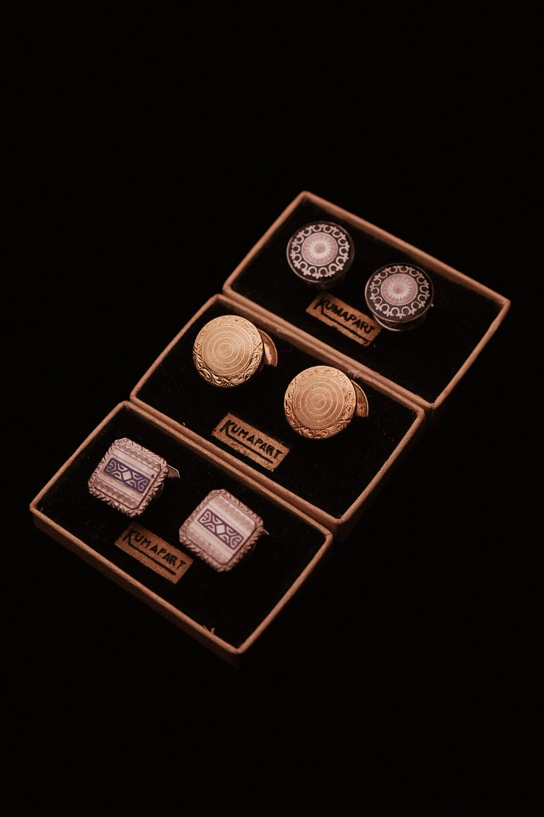 Flawless 1920s Kumapart Snap Cufflinks In Original Packaging