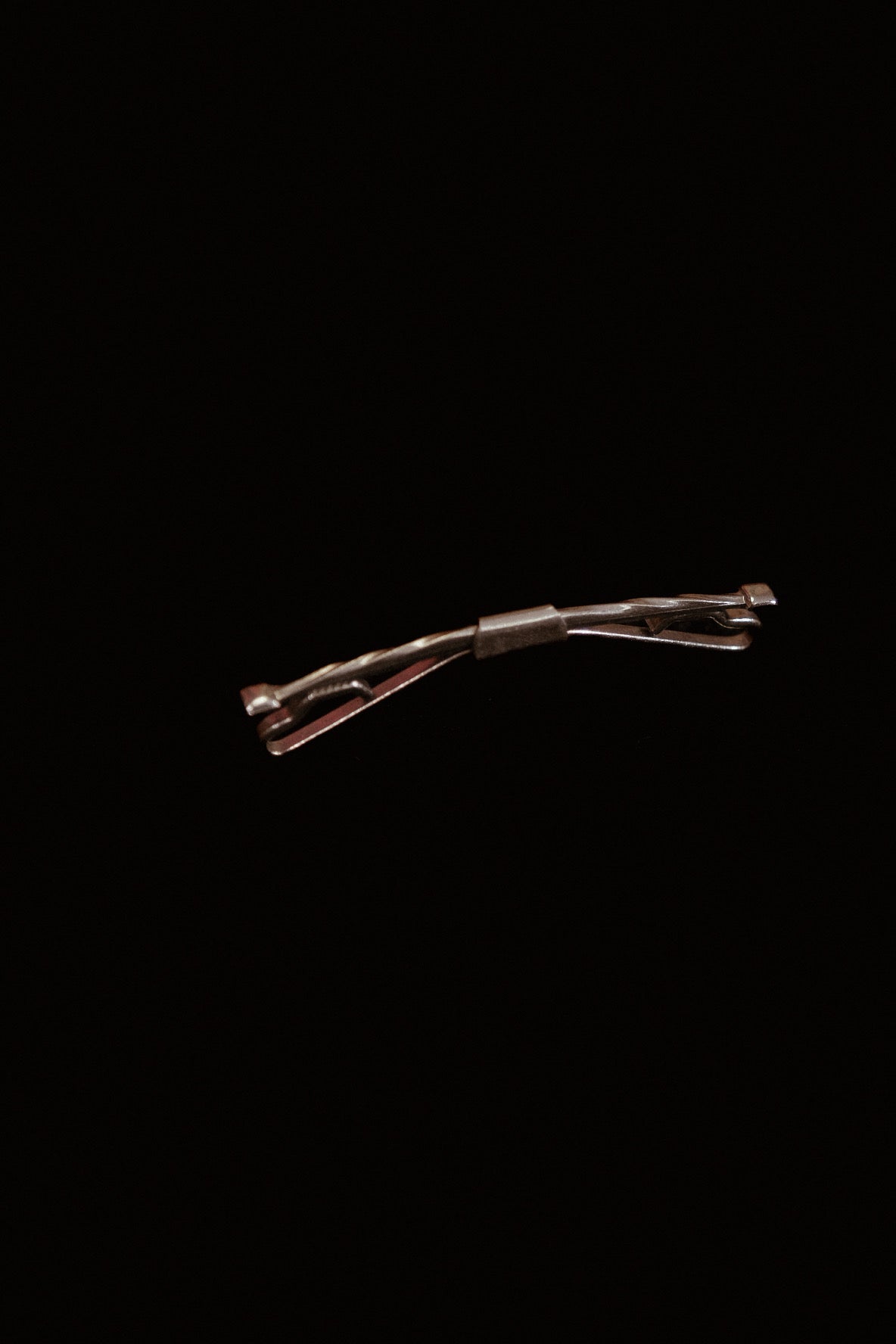 Original 1920s Twisted Front Collar Bar with Ribbed Slide Grip