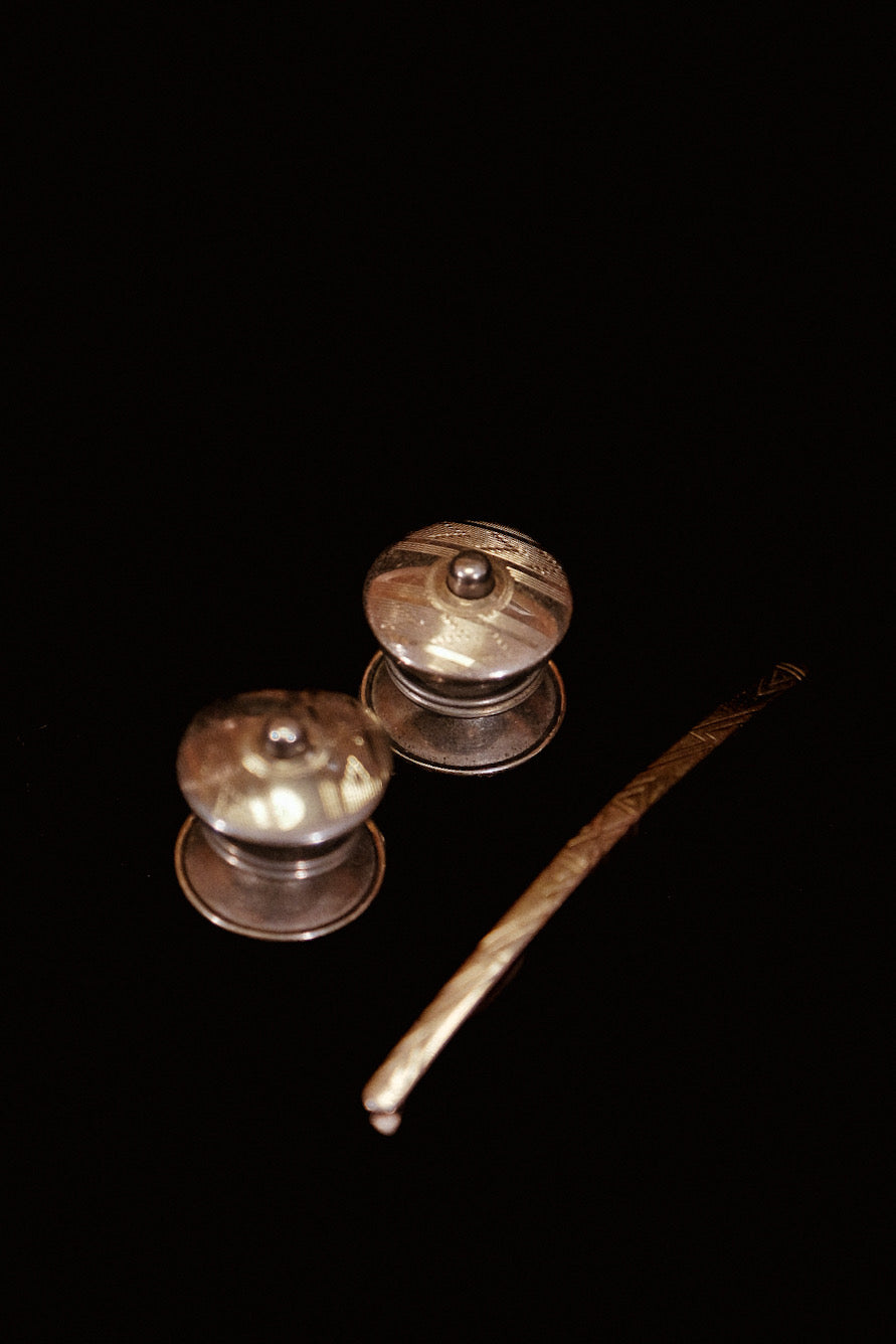 Rare Western Snap Cufflinks & Collar Bar Set