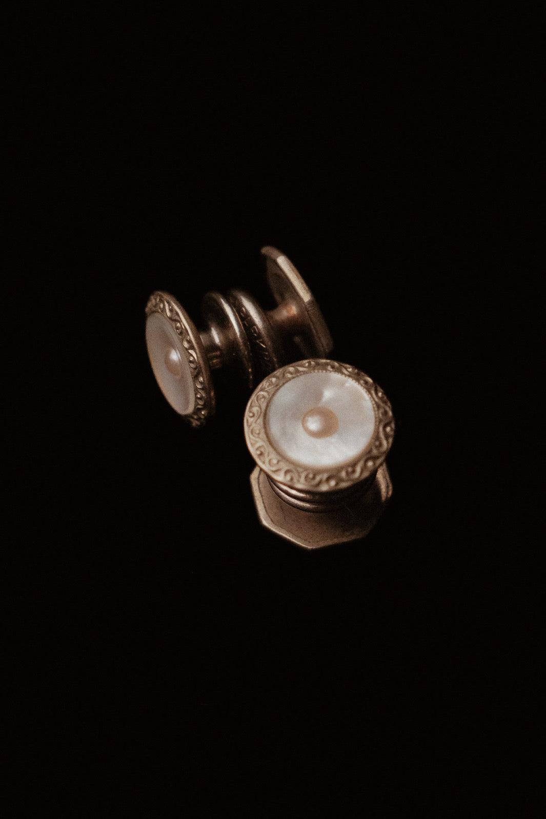 1920s Double Faced Mismatched Snap Cufflinks