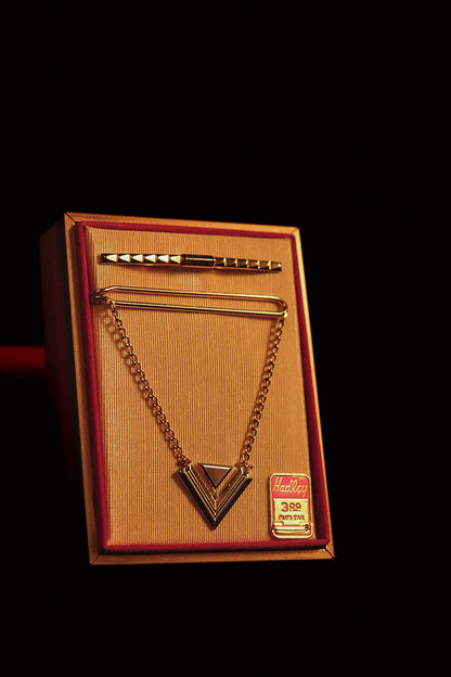 1930s Deadstock Collar & Tie Bar Set By Hadley In Original Gift Box No 2