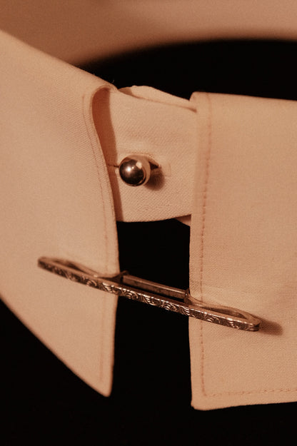 Rare 1920s Decorative Collar Bar With Pin Slide Grip