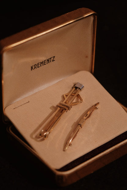 Equestrian Set 1920s Collar Bar And Tie Slide By Krementz