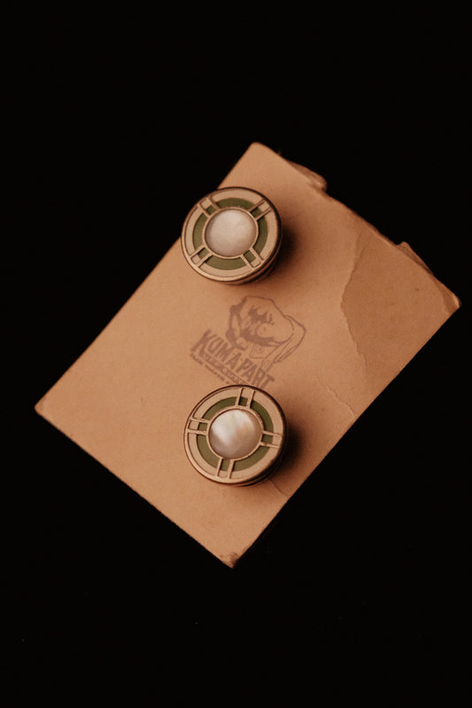 1920s Kumapart Snap Cufflinks On Original Card