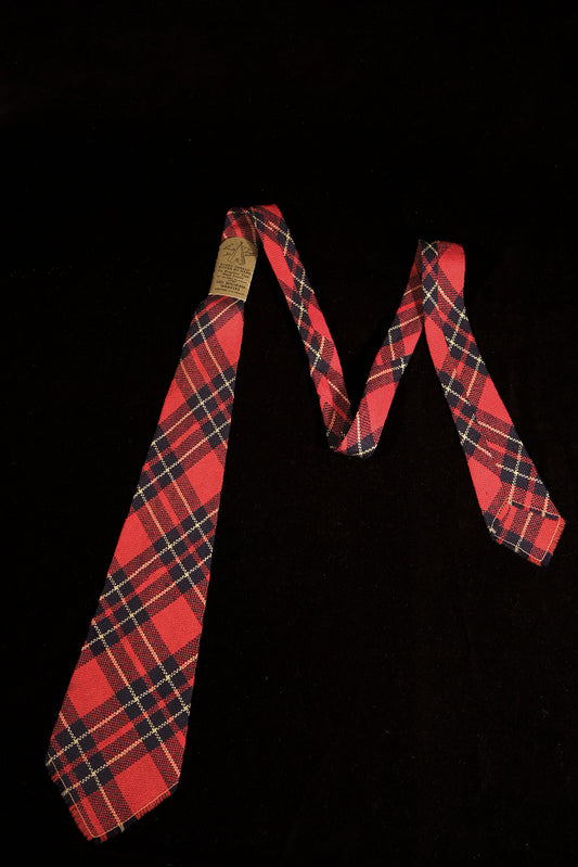 Red Tartan Native American Tie By Los Wigwam Weavers