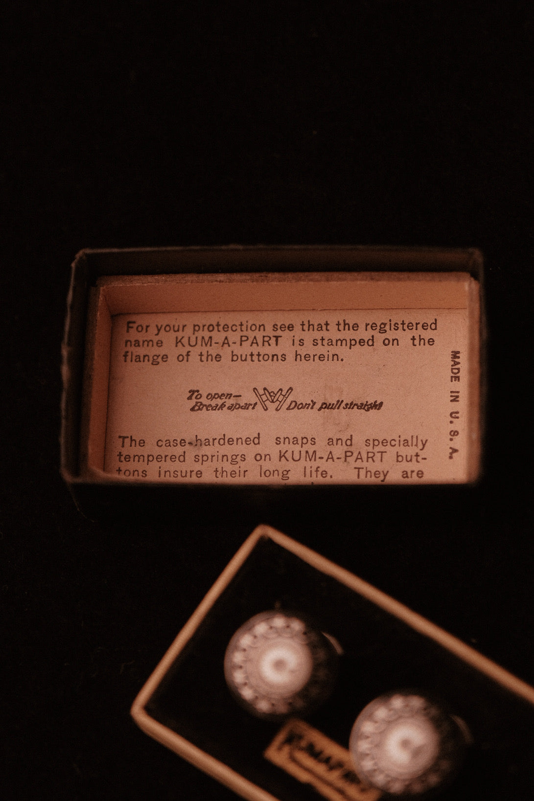 Flawless 1920s Kumapart Snap Cufflinks In Original Packaging – J.B