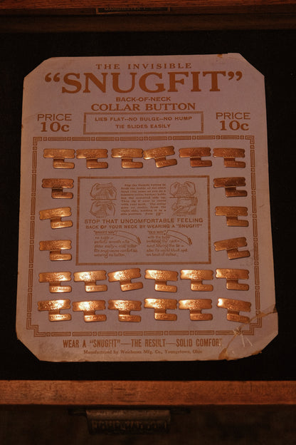 “SNUGFIT” Back-Of-Neck Collar Button PAT’D MAY 11 1915