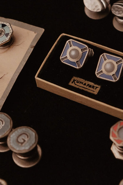 1920s Kumapart Snap Cufflinks In Original Packaging