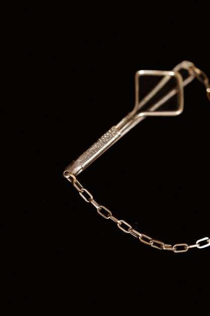1930s Tie Bar With Decorative Chain By Swank