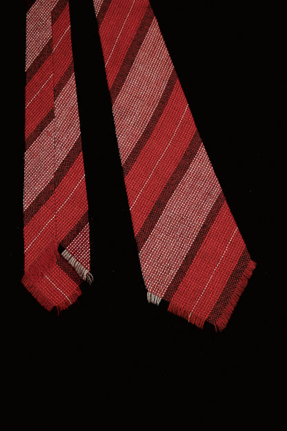 Red Striped Native American Tie By Webb Young