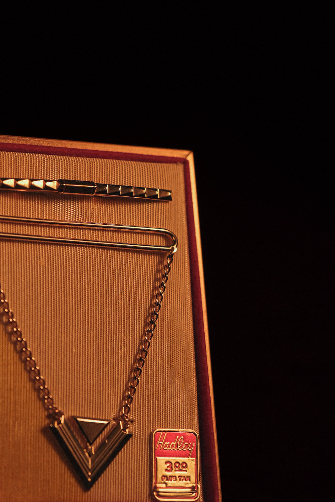 1930s Deadstock Collar & Tie Bar Set By Hadley In Original Gift Box No 2