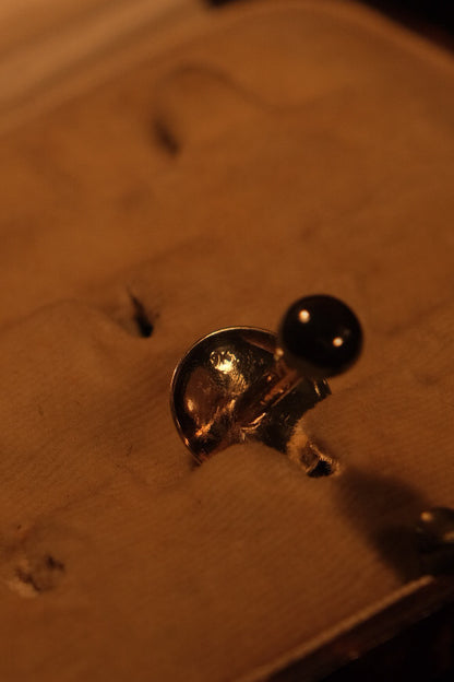 1920s Hematite Cufflinks & 9Kt Gold Tuxedo Studs