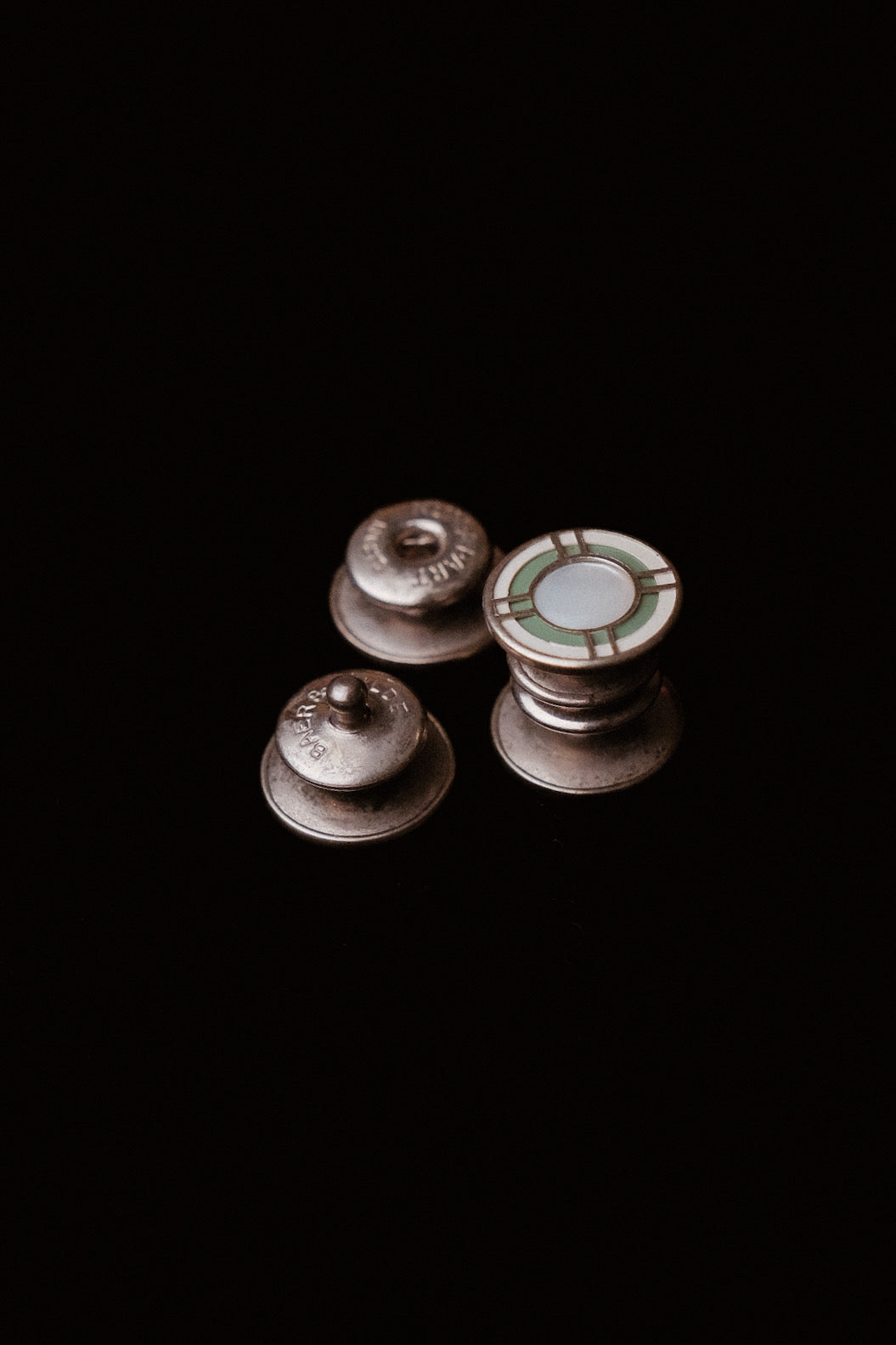 1920s Kumapart Snap Cufflinks On Original Card