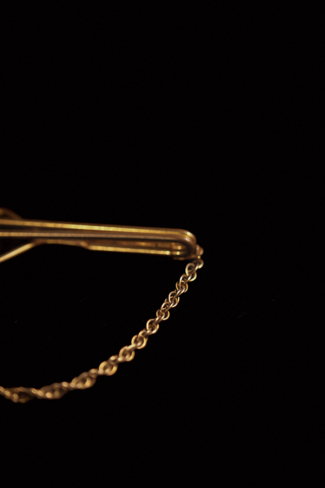 1930s Tie Bar Featuring a Twist Chain By Swank No. 1865995
