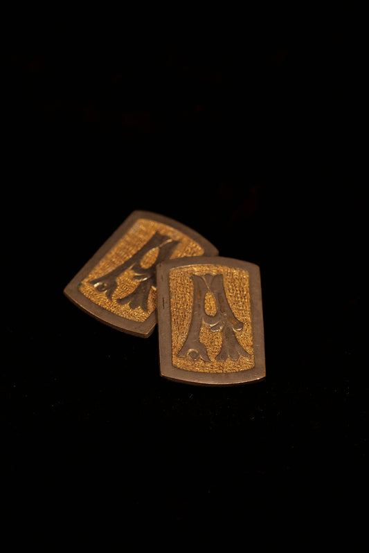 Exceptional ca 1870 Letter "A" Cufflinks