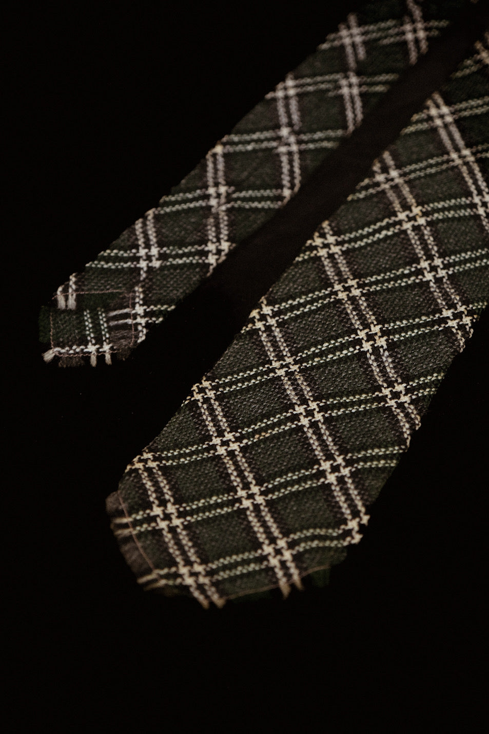 Green & White Checkerboard Native American Tie By Mesa Verde Co.