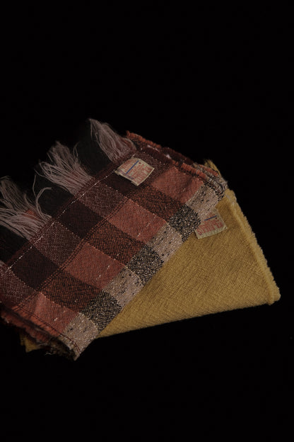 (Extremely Rare) Handwoven Native American Scarf In Mustard By El Ricos Weavers. Circa 1939