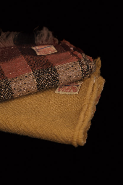 (Extremely Rare) Handwoven Native American Scarf In Mustard By El Ricos Weavers. Circa 1939