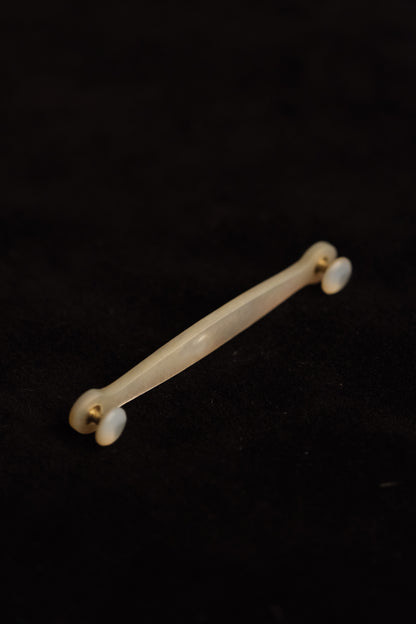 Original 1880's Mother Of Pearl Collar Bar With Twist Release