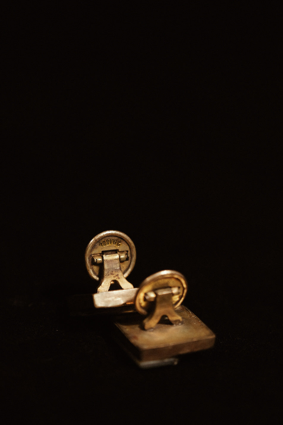 PAT. 29. 1881 Square Cufflinks Gold Plate And Mother Of Pearl