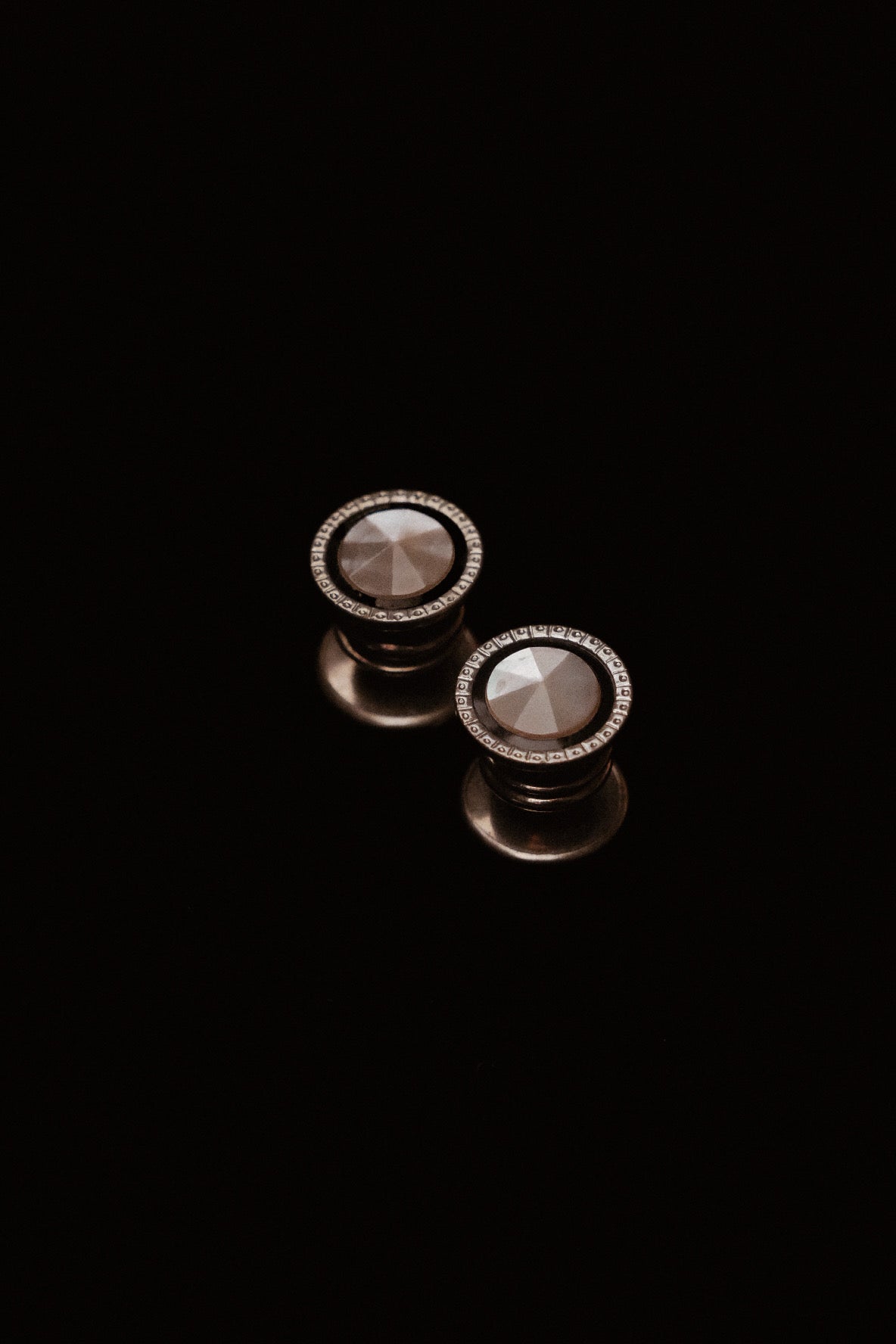1920s Snap Cufflinks Diamond Cut
