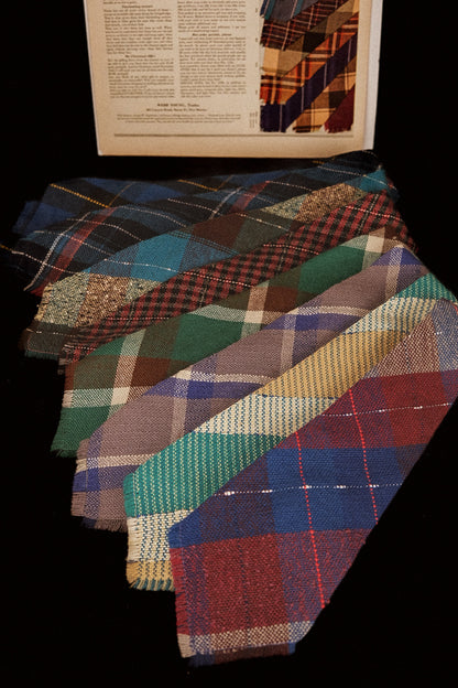 Red & Blue Check 1930's Native American Tie By El Rico Weavers
