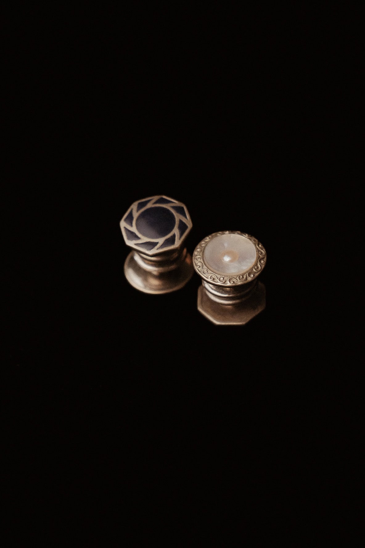 1920s Double Faced Mismatched Snap Cufflinks