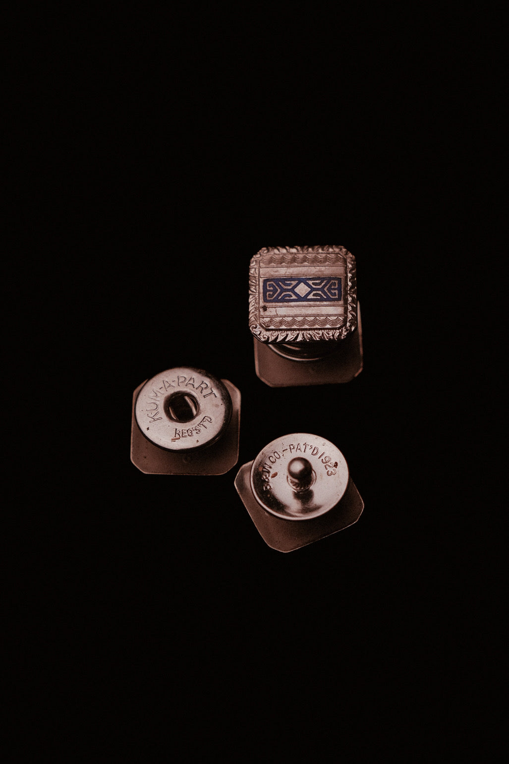 1920s Kumapart Snap Cufflinks In Original Packaging