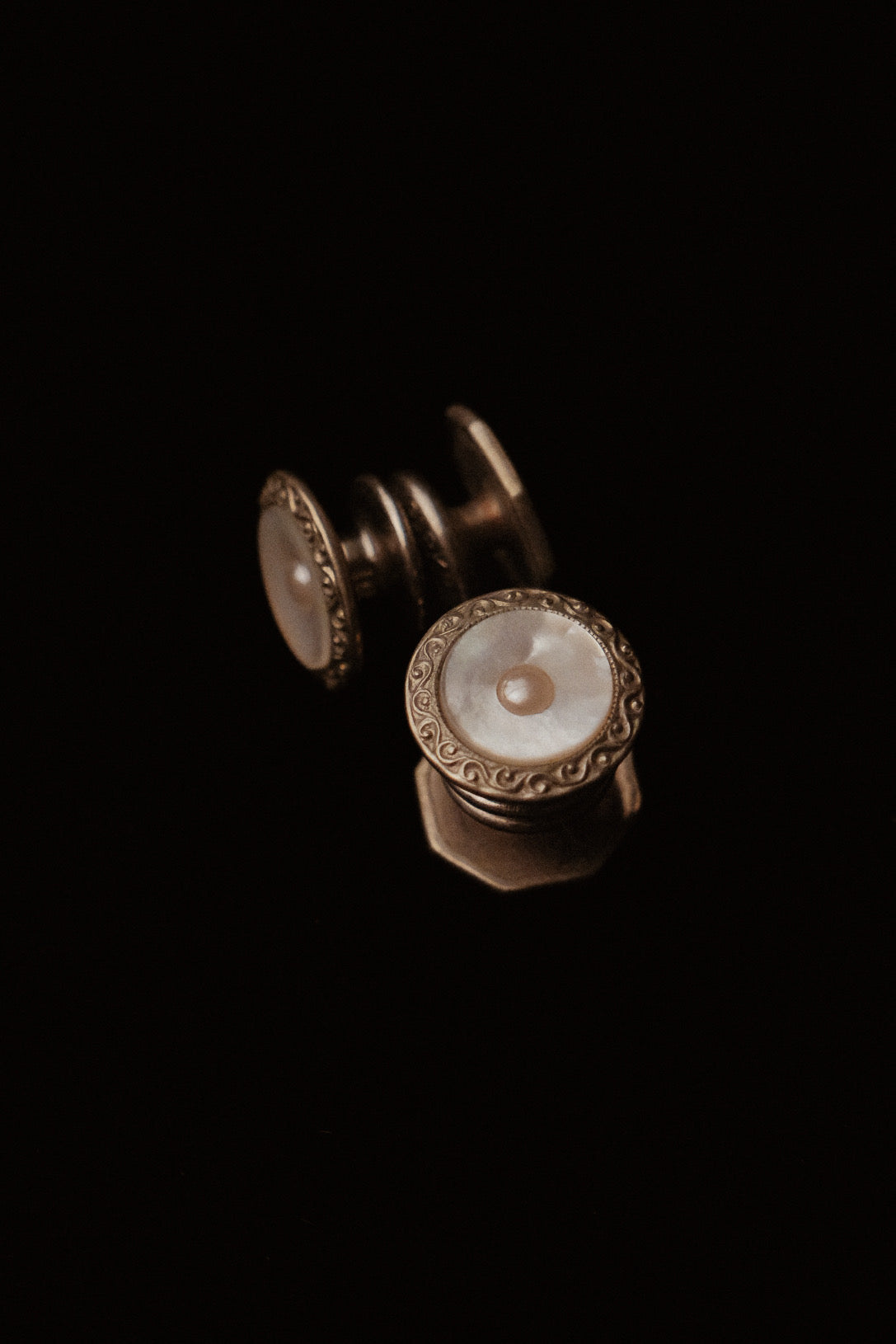 1920s Double Faced Mismatched Snap Cufflinks