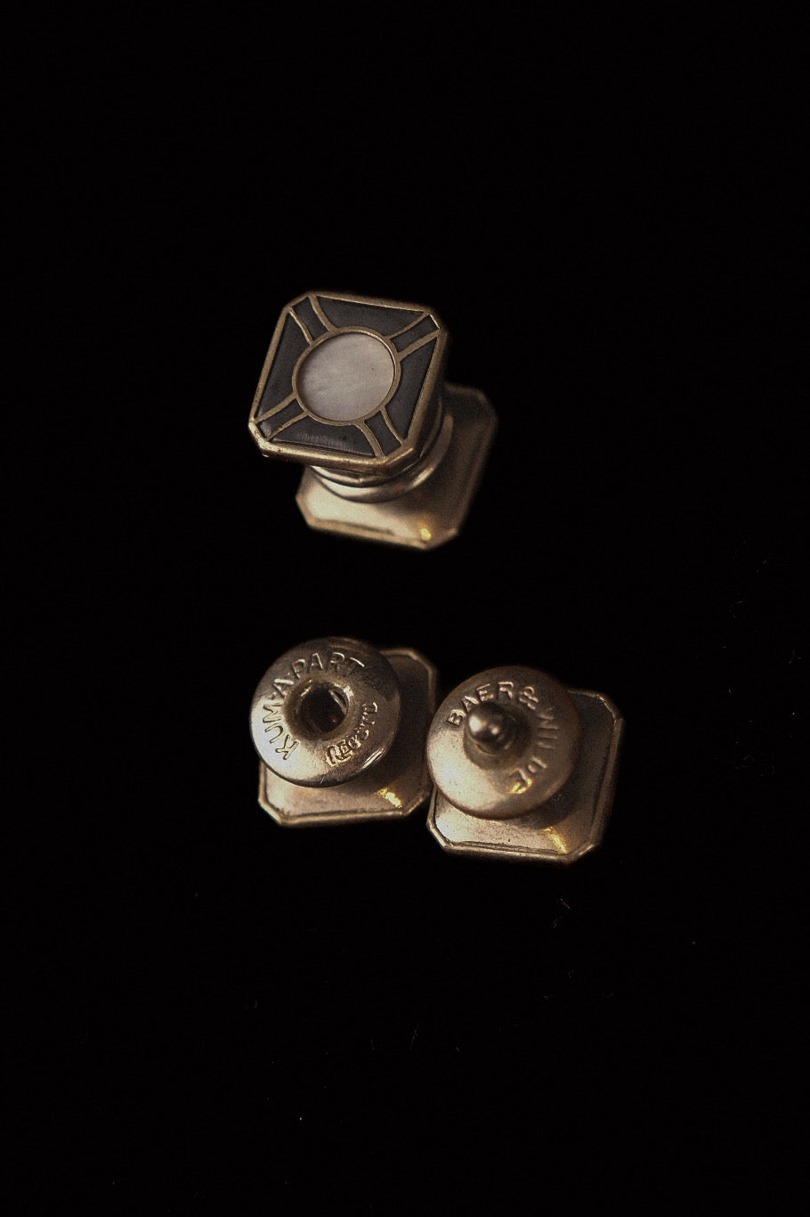 1920's Kum-A-Part Cufflinks With Mother Of Pearl Centre