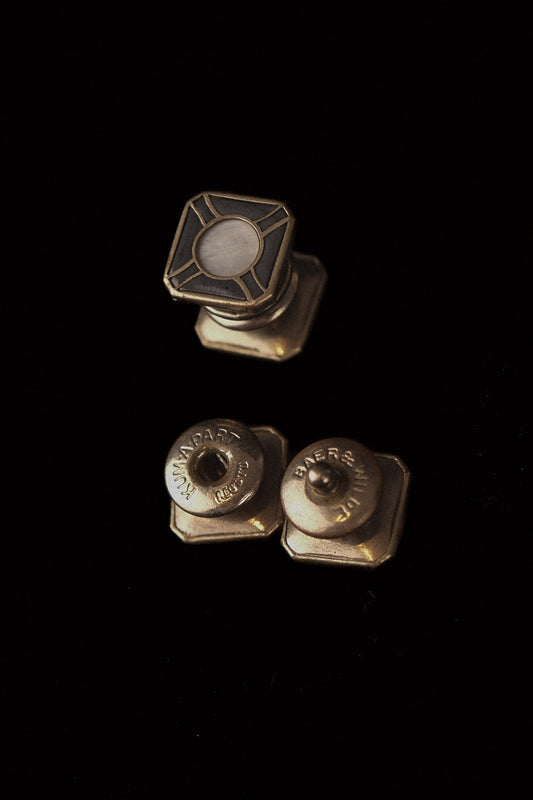 1920's Kum-A-Part Cufflinks With Mother Of Pearl Centre