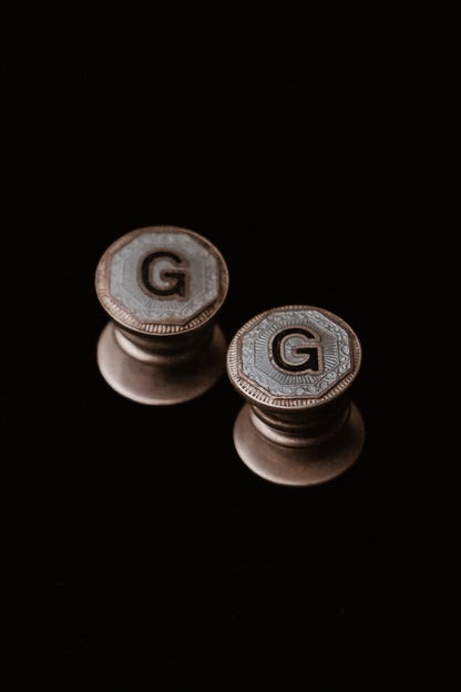 1920s Monogram “G” Snap Cufflinks By Champion Brand