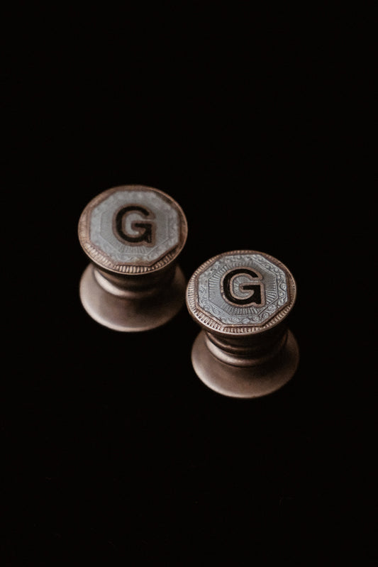 1920s Monogram “G” Snap Cufflinks By Champion Brand
