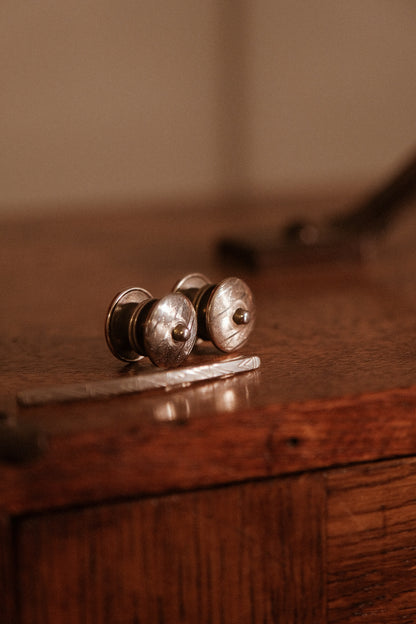 Rare Western Snap Cufflinks & Collar Bar Set