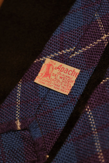 Blue & Purple Scottish Tartan Native American Tie By Apache Weavers