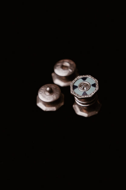 1920s Snap Cufflinks On Original Card