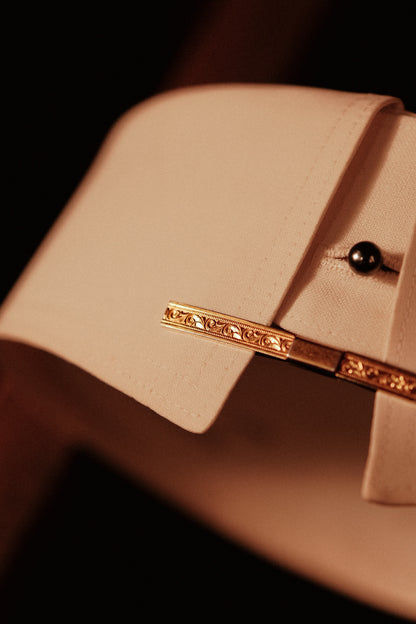 PAT. NO 1840885 Authentic 1920s Decorative Collar Bar With Slide Grip