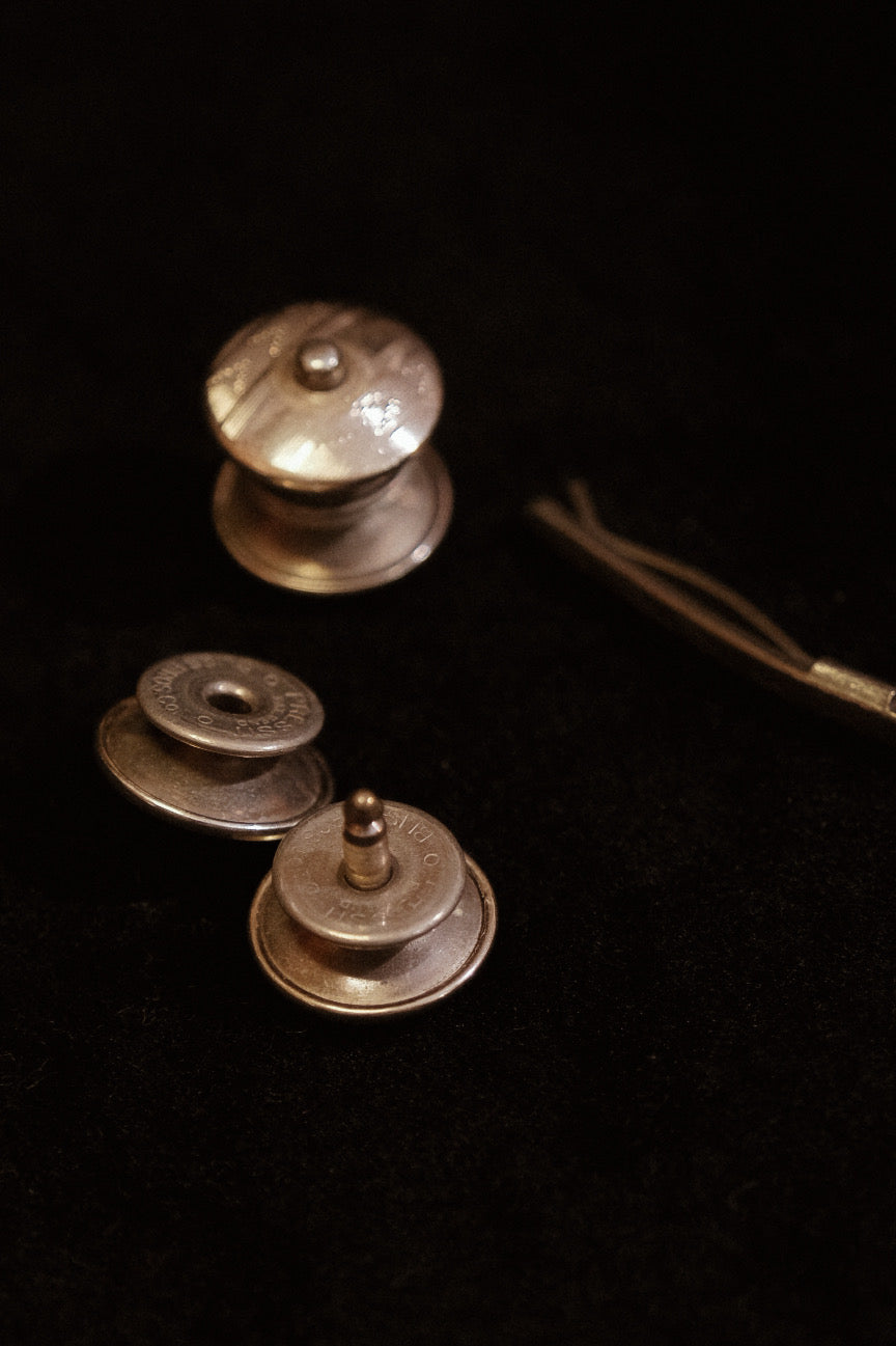 Rare Western Snap Cufflinks & Collar Bar Set