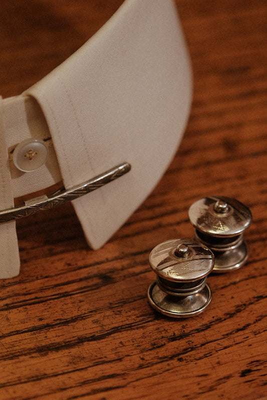 Rare Western Snap Cufflinks & Collar Bar Set